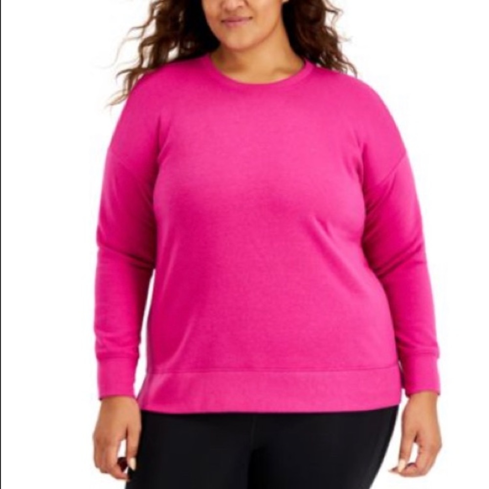 Ideology Plus Size Sweatshirt - 1X - Pink
